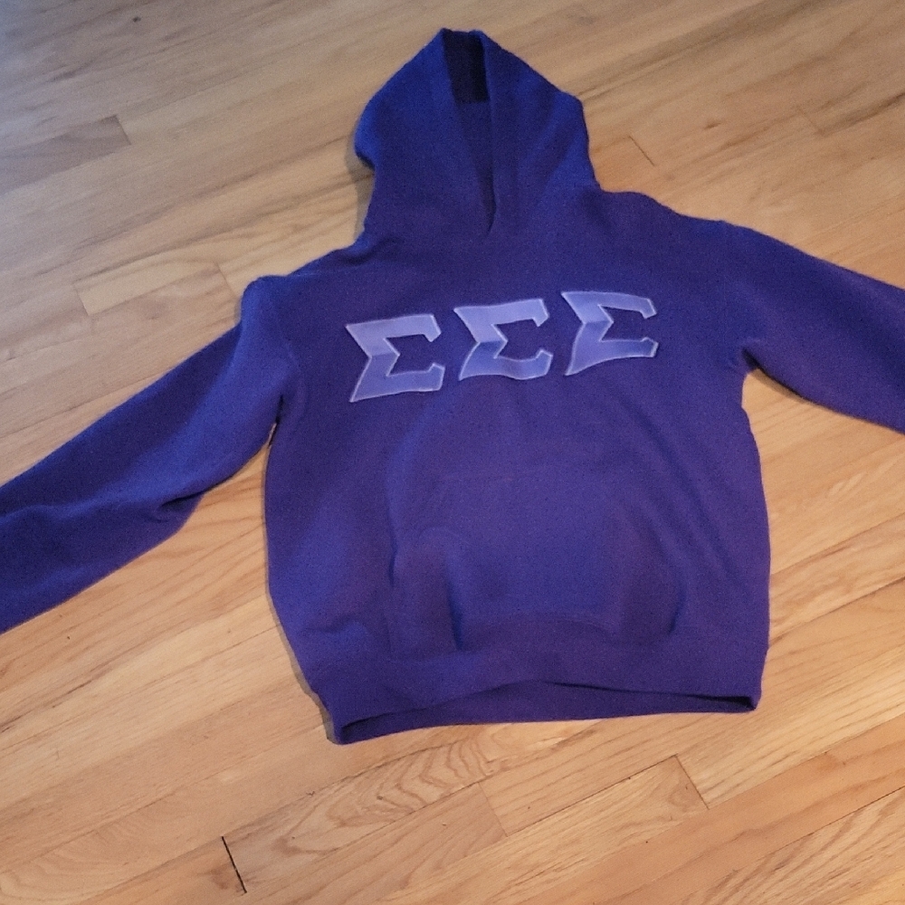 Purple Hoodie with Greek Letters